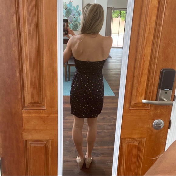 BCBG strapless black polka dot dress - Picture 4 of 7